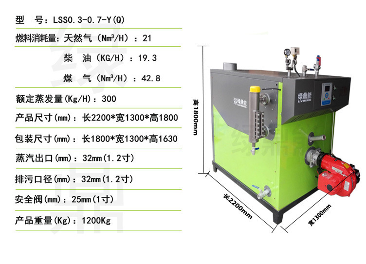 (绿)300kg燃油燃气蒸汽发生器详情页(绿鼎能源)2017